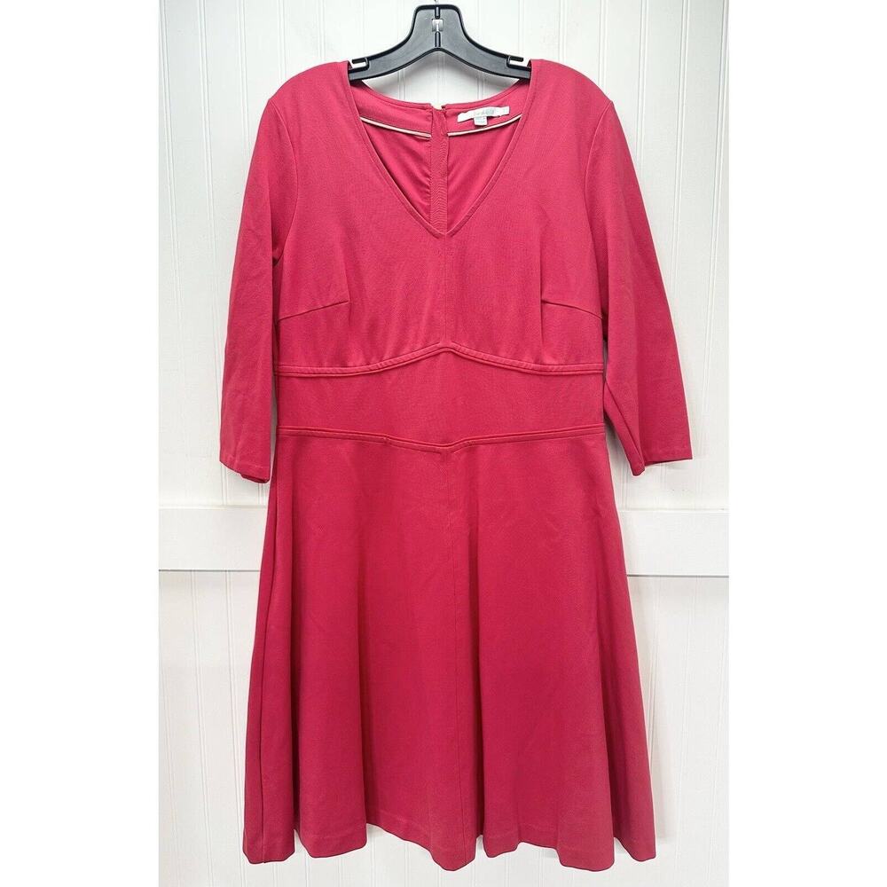 Boden Dress Clerkenwell Ponte Knit (US 14/UK 18) Pink Lined Fit Flare EUC
